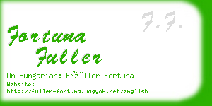 fortuna fuller business card